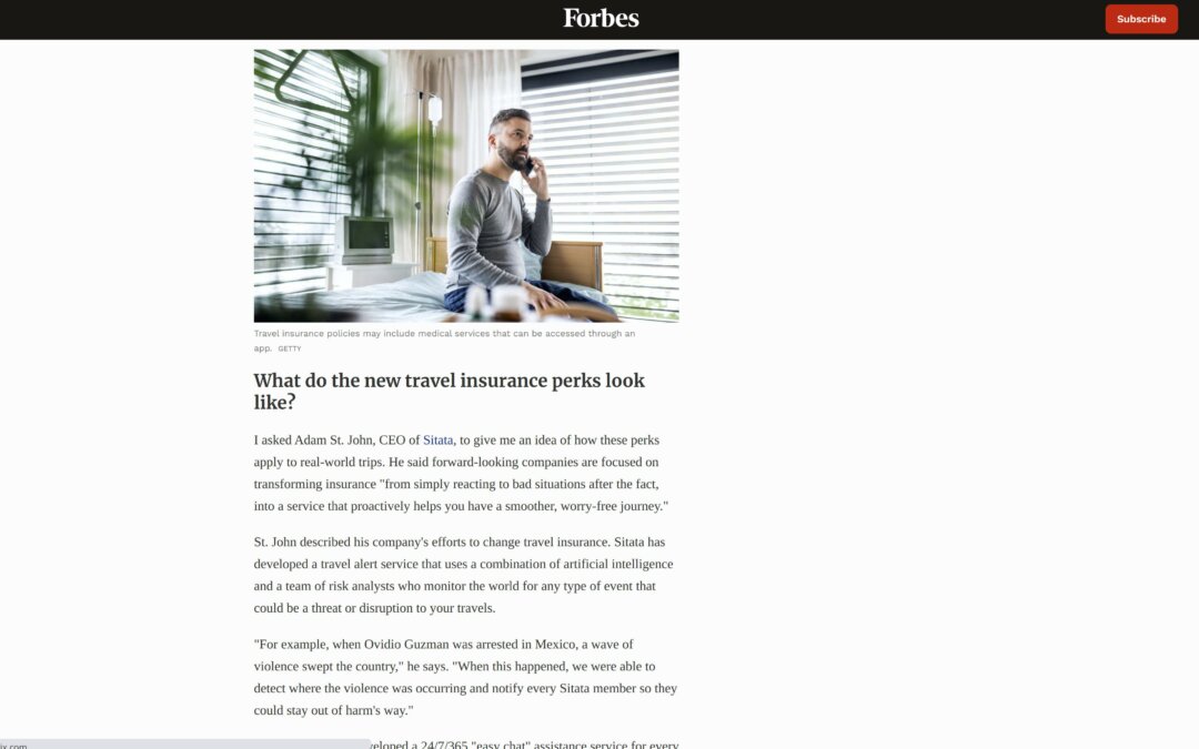 Forbes – Extra Perks In Travel Insurance