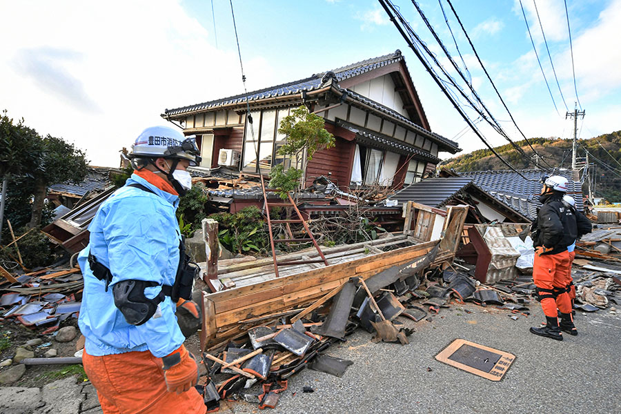 Aardbeving Japan op het nieuwe jaar 2024